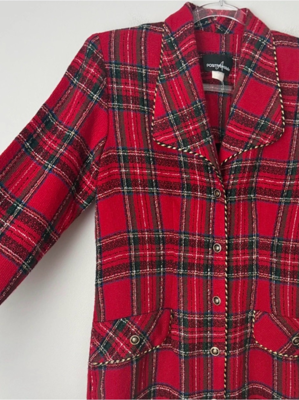 Classic Red Plaid Women's Dress